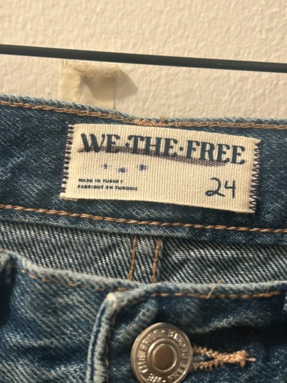 We The Free Free People Bare With Me Patchwork Straight Leg Denim Jeans - Picture 2 of 16